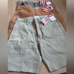 Wrangler Men's Cargo Shorts — Khaki and Rust Set